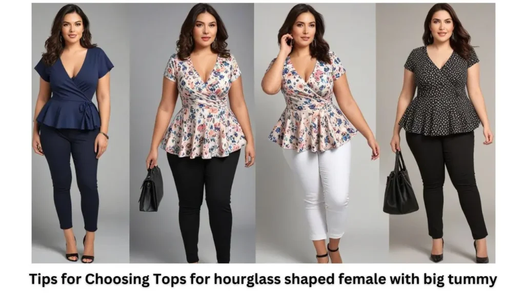 Tips-for-Choosing-Tops-for-hourglass-shaped-female-with-big-tummy